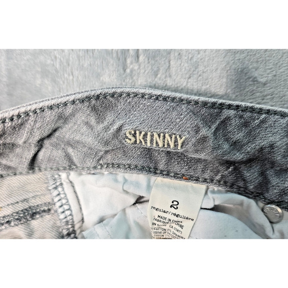 Amercian Eagle Girls Skinny Distressed Jeans Size 2 Gray B0084 - Picture 5 of 5